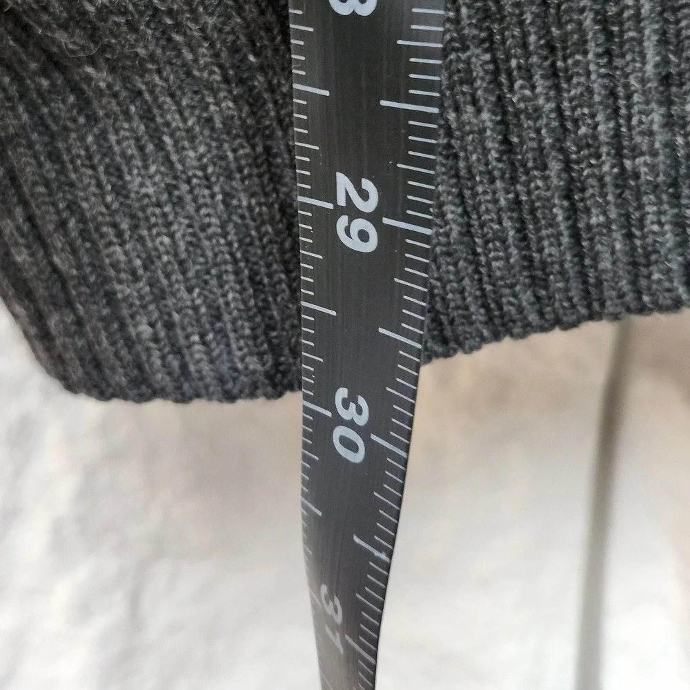 Orvis 100% Wool Full Zip Sweater Jacket XL Charcoal Cardigan Hunting Outdoor